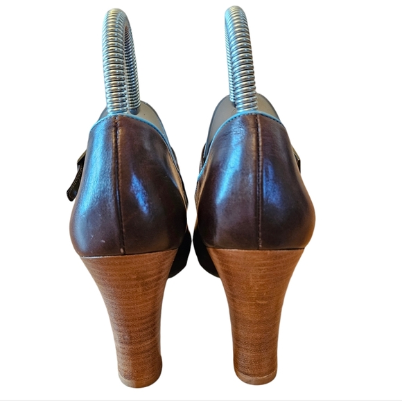 Giraudon New York Women's Mary Jane Leather Two Tone Heels Shoes Size EU 36. - Picture 8 of 13